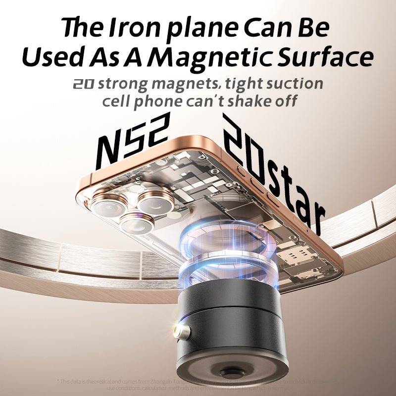 360° Magnetic Car Phone Holder With Strong Suction Base