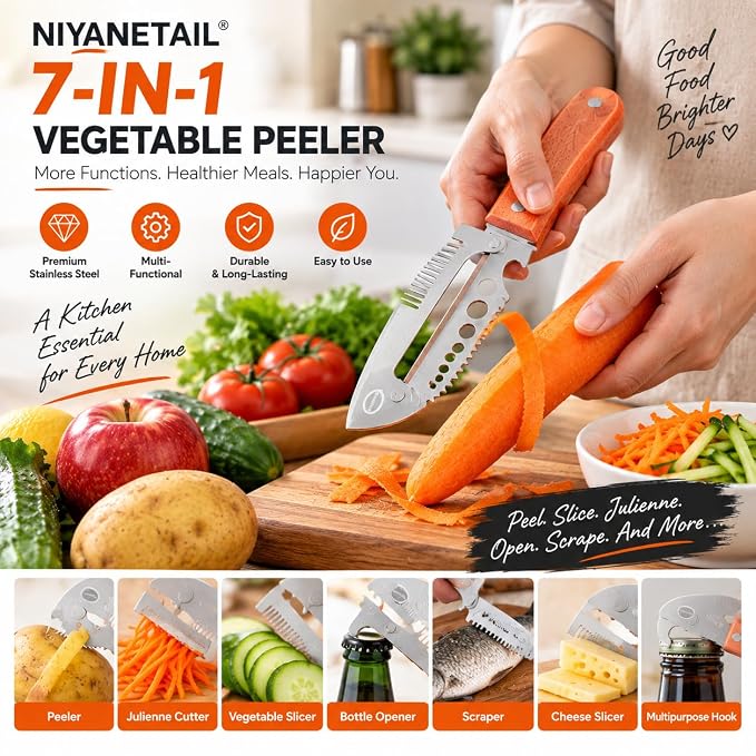 7-in-1 Vegetable Peeler And Cutter