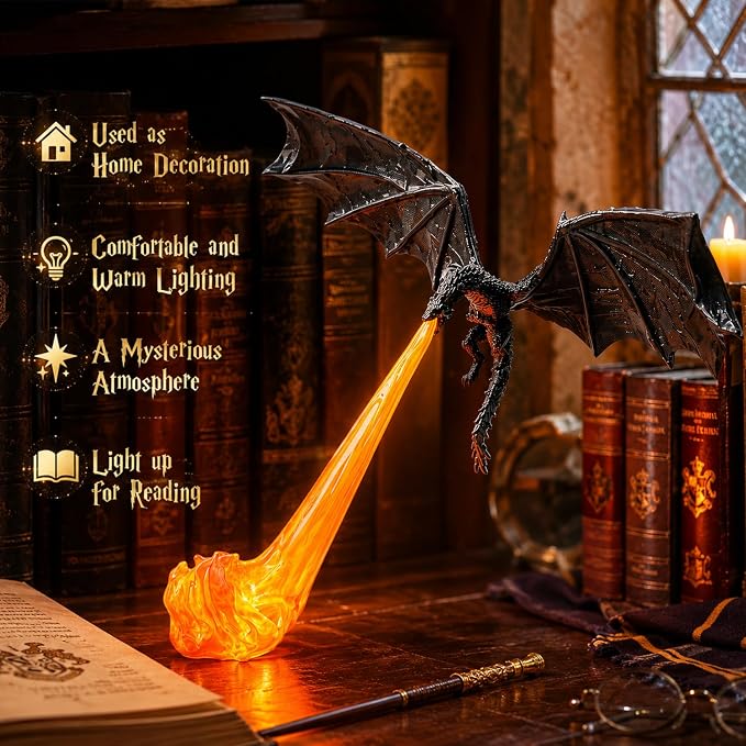 Dragon Breath Flame Night Lamp