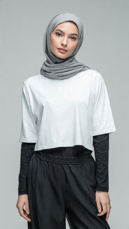 Cropped Top Inner Long Sleeves