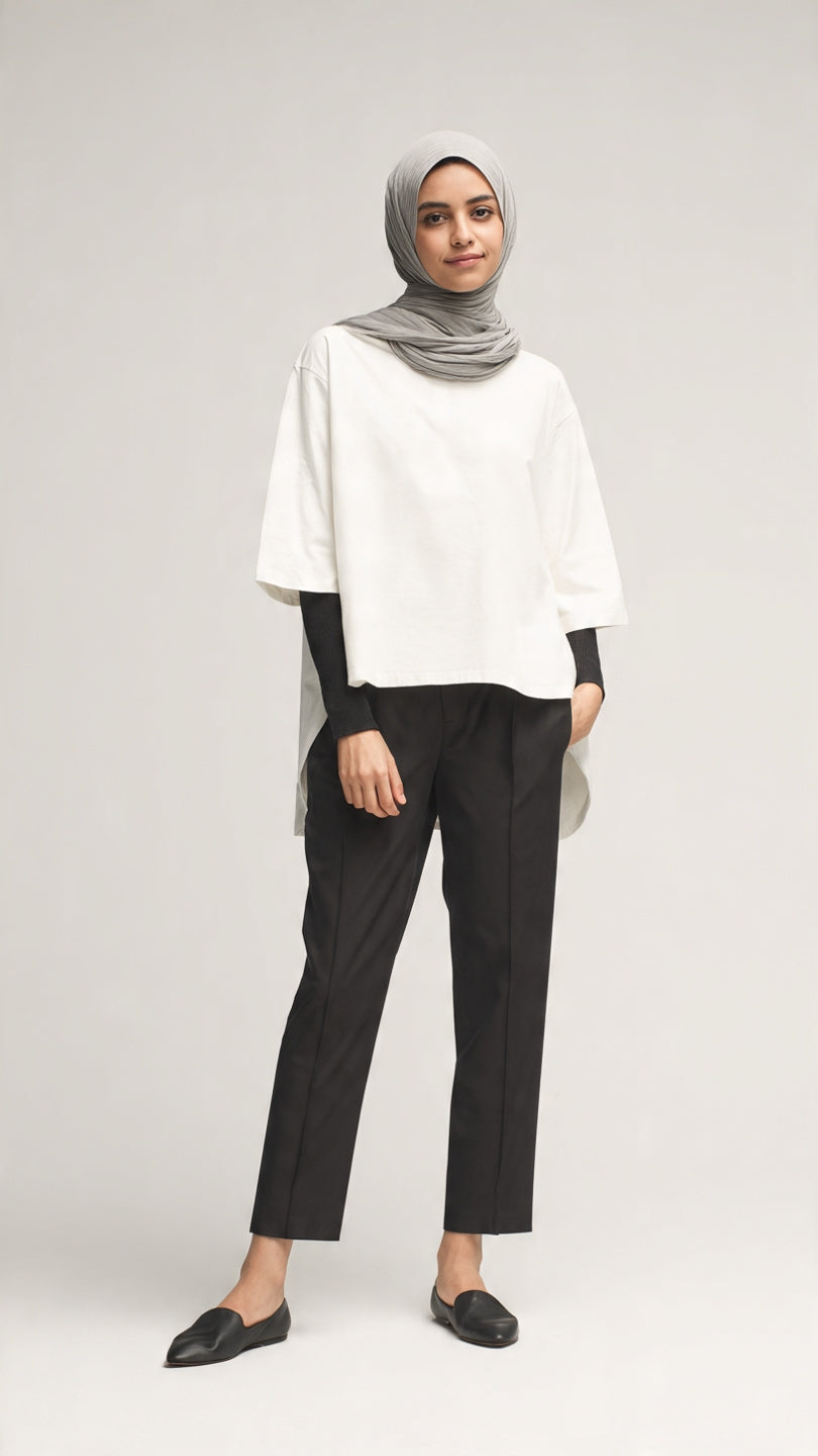 Cropped Top Inner Long Sleeves