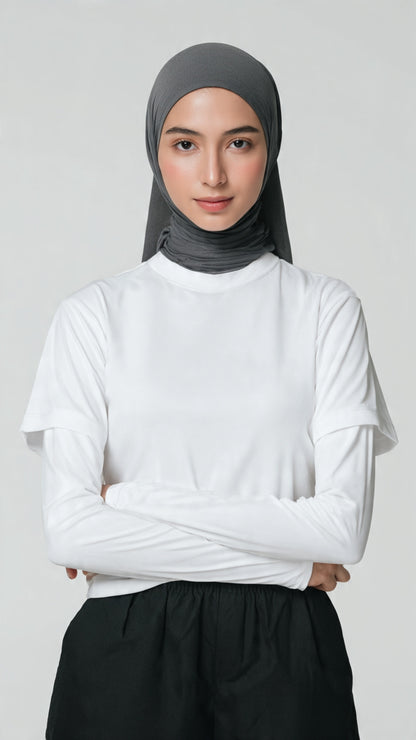 Cropped Top Inner Long Sleeves