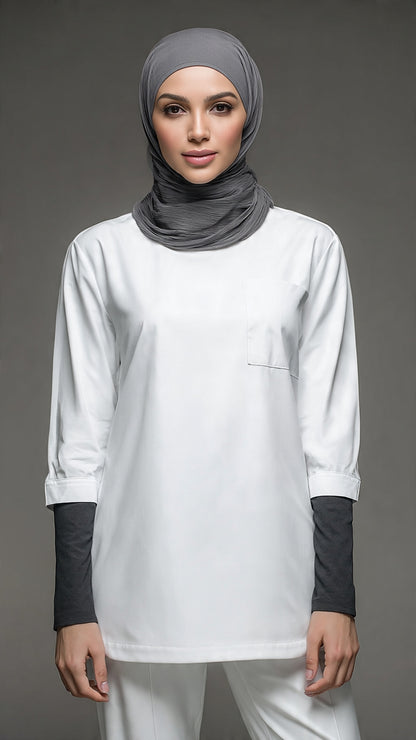 Cropped Top Inner Long Sleeves