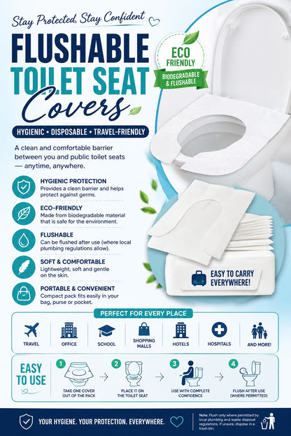 Flushable Disposable Toilet Seat Cover