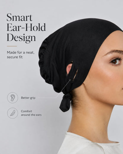 Slit Tie Back Hijab Caps