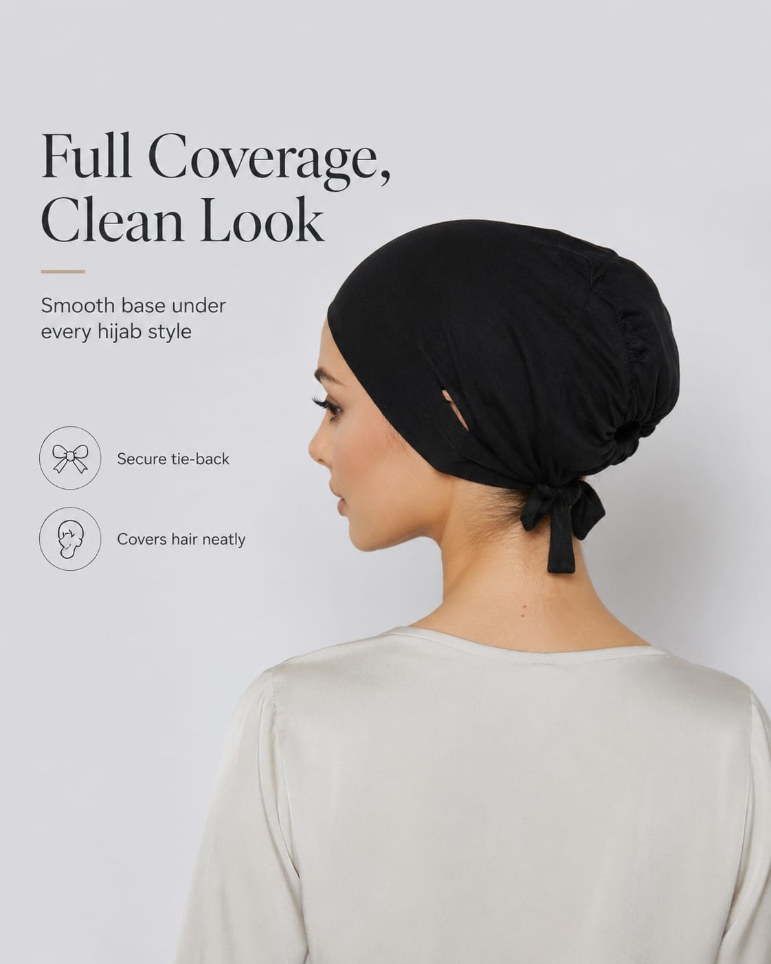 Slit Tie Back Hijab Caps