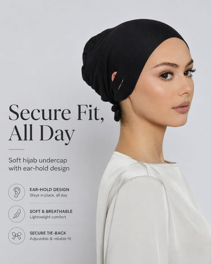 Slit Tie Back Hijab Caps