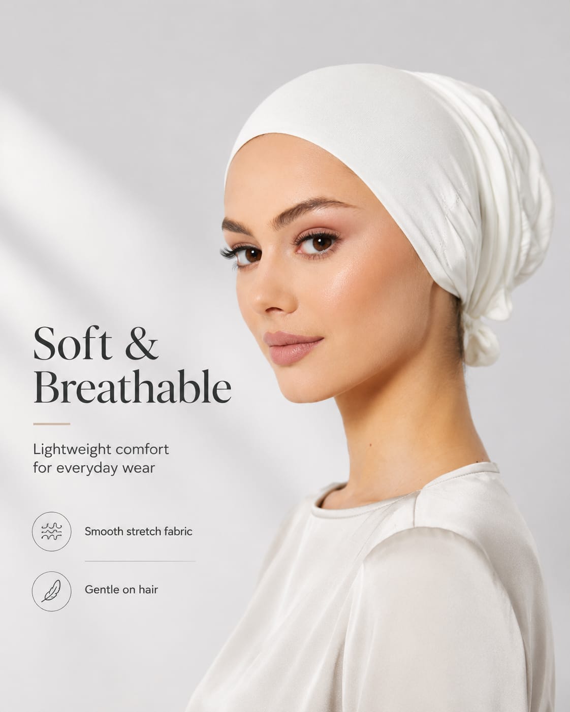 Slit Tie Back Hijab Caps