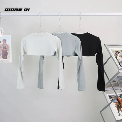Cropped Top Inner Long Sleeves